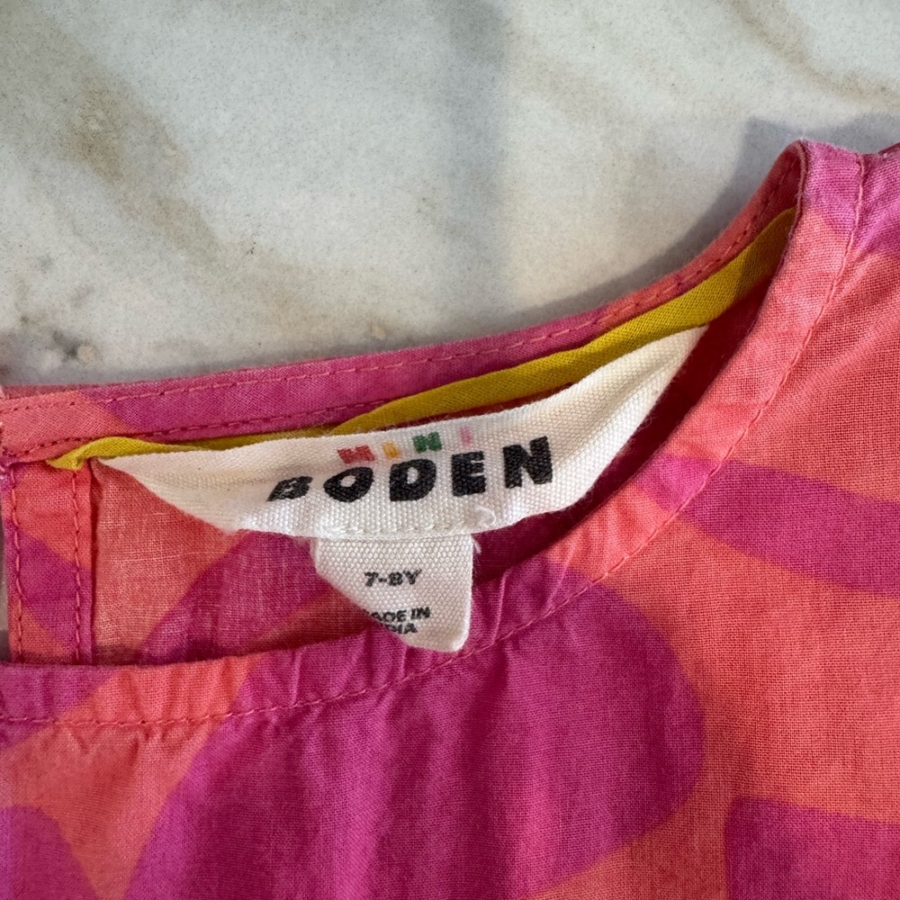 Mini Boden bright dress. Size 6-7 - Picture 2 of 5